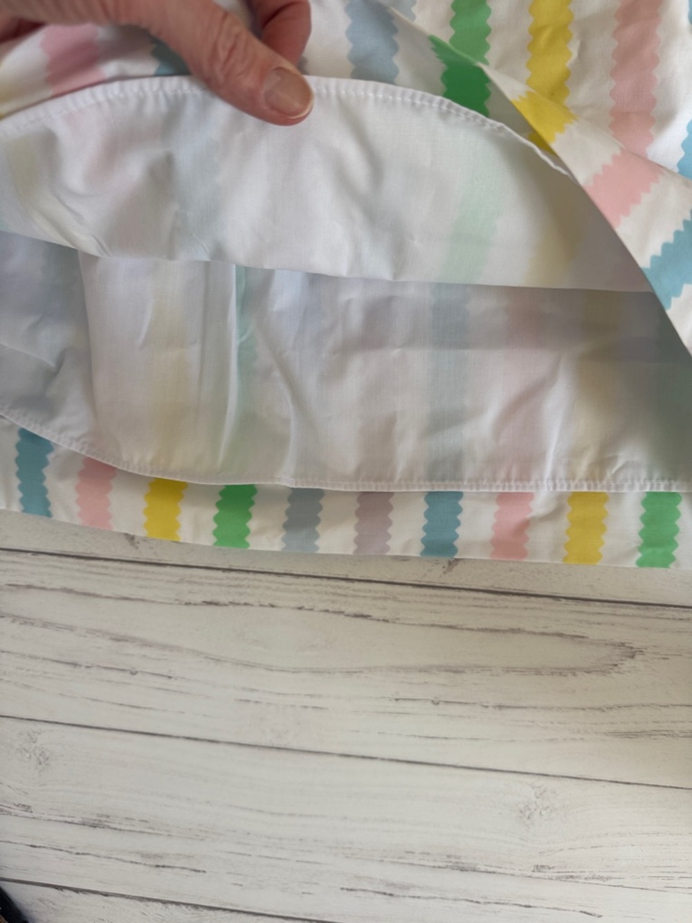 NWT  TBBC Pastel Multi-Striped Flutter Sleeve Dress - Picture 4 of 6